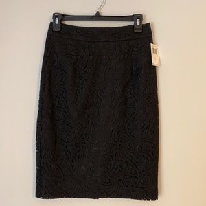 TRINA TURK black lace pencil skirt - Size 0
